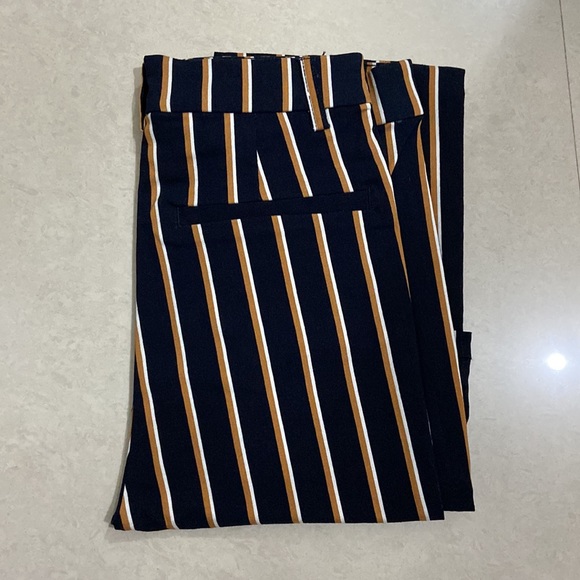 H&M Navy Blue Stripted Trouser - S - Picture 5 of 7